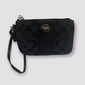 COACH Wristlet Black Monogram